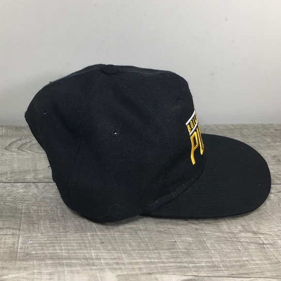 Vintage Youngam Purdue Boilermakers Black SnapBack College Plain Logo Cap Hat - Picture 4 of 11